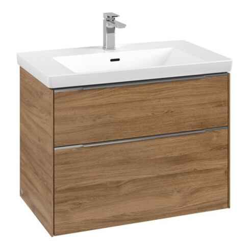V&B Waschtischunterschrank Subway 3.0 77,2x57,6x47,8cm, m LE/Gr Alu gl, Kan Oa