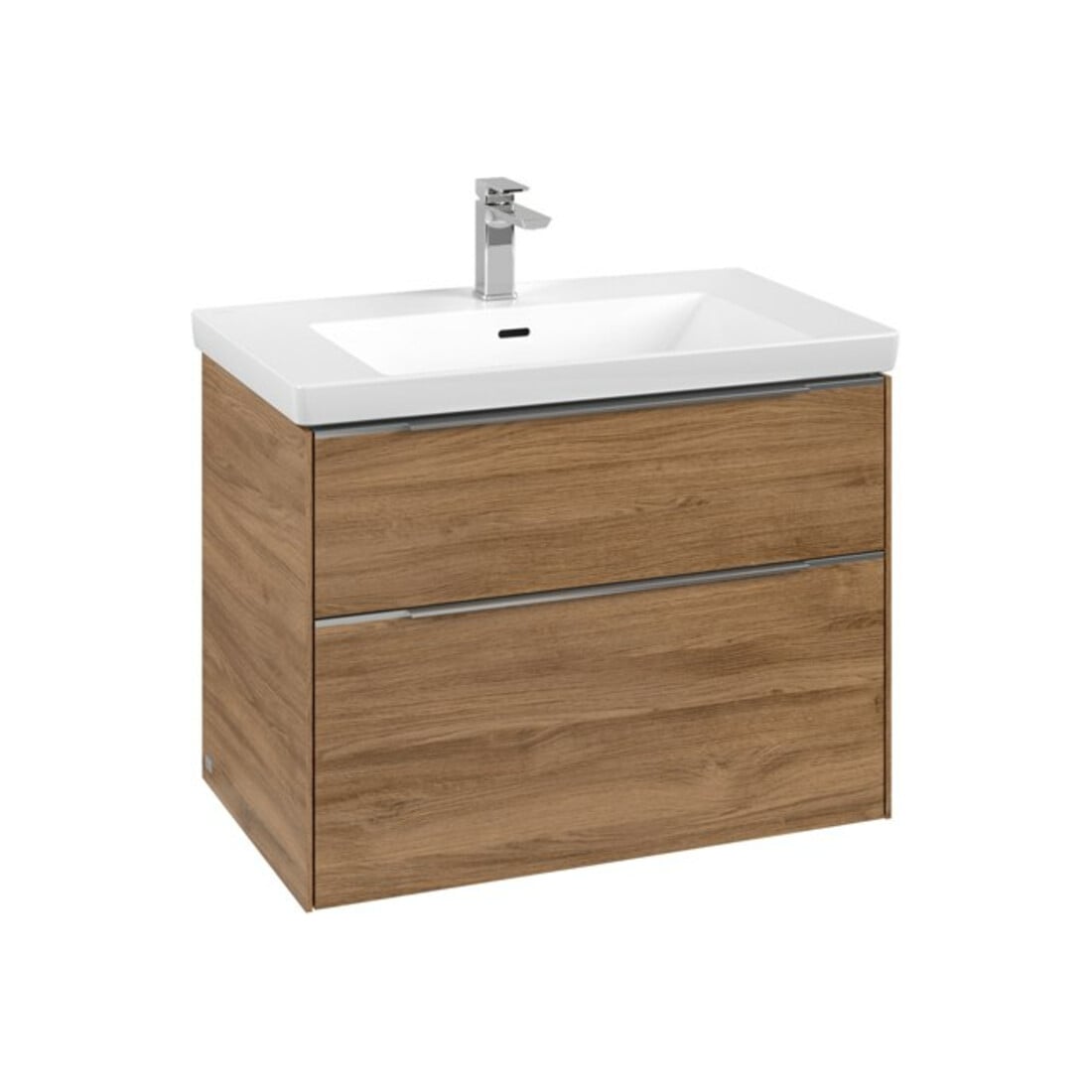 V&B Waschtischunterschrank Subway 3.0 77,2x57,6x47,8cm, m LE/Gr Alu gl, Kan Oa
