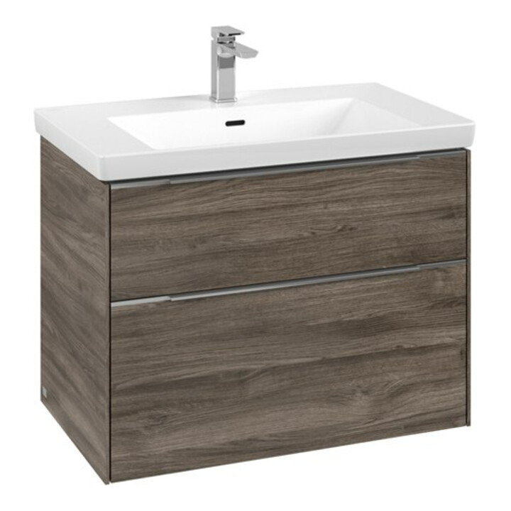 V&B Waschtischunterschrank Subway 3.0 77,2x57,6x47,8cm, m LE/Gr Alu gl, st. Oa