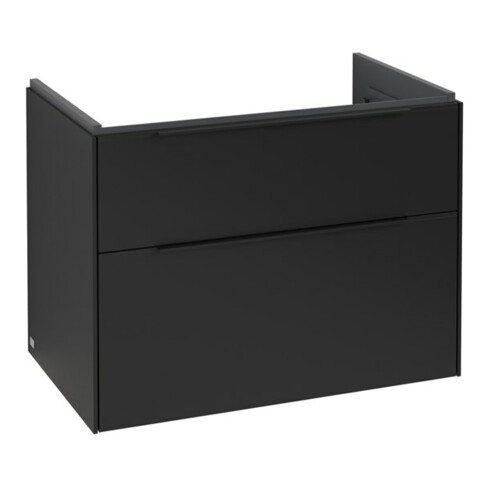 V&B Waschtischunterschrank Subway 3.0 77,2x57,6x47,8cm, m LE/Gr vo b, volc bla