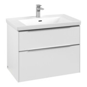 V&B Waschtischunterschrank Subway 3.0 77,2x57,6x47,8cm, m LED/Gr Alu gl, P wh.