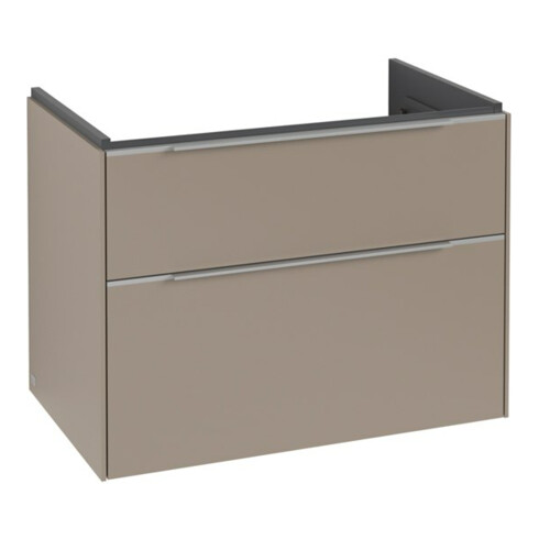 V&B Waschtischunterschrank Subway 3.0 77,2x57,6x47,8cm, m LED/Gr Alu gl, taupe