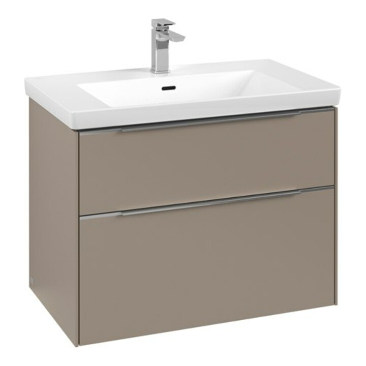 V&B Waschtischunterschrank Subway 3.0 77,2x57,6x47,8cm, m LED/Gr Alu gl, taupe