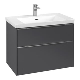 V&B Waschtischunterschrank Subway 3.0 77,2x57,6x47,8cm, o LE/Gr Alu gl, graph.