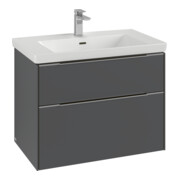 V&B Waschtischunterschrank Subway 3.0 77,2x57,6x47,8cm, o LE/Gr Alu gl, wine r