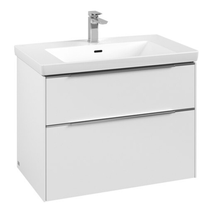 V&B Waschtischunterschrank Subway 3.0 77,2x57,6x47,8cm, o LED/Gr Alu gl, P wh.