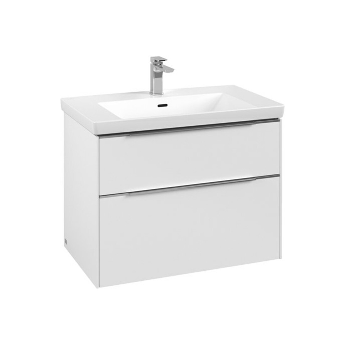 V&B Waschtischunterschrank Subway 3.0 77,2x57,6x47,8cm, o LED/Gr Alu gl, P wh.