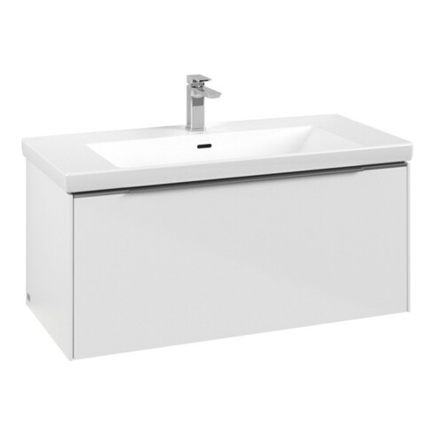 V&B Waschtischunterschrank Subway 3.0 97,3x42,9x47,8cm, m LE/Gr AL g, Bri wh.