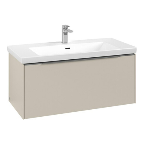V&B Waschtischunterschrank Subway 3.0 97,3x42,9x47,8cm, m LE/Gr AL g, cashm Gr