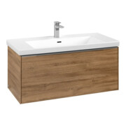 V&B Waschtischunterschrank Subway 3.0 97,3x42,9x47,8cm, m LE/Gr Alu gl, Kan Oa