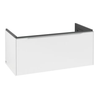 V&B Waschtischunterschrank Subway 3.0 97,3x42,9x47,8cm, m LED/Gr Alu gl, P wh.