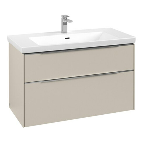 V&B Waschtischunterschrank Subway 3.0 97,3x57,6x47,8cm, m LE/Gr AL g, cashm Gr