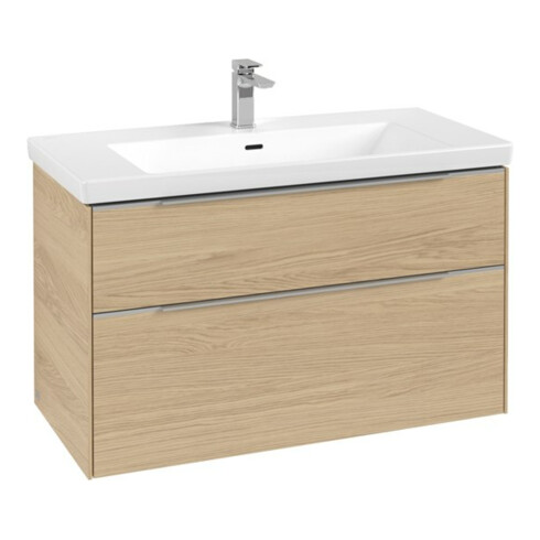 V&B Waschtischunterschrank Subway 3.0 97,3x57,6x47,8cm, m LE/Gr AL gl, Nord Oa