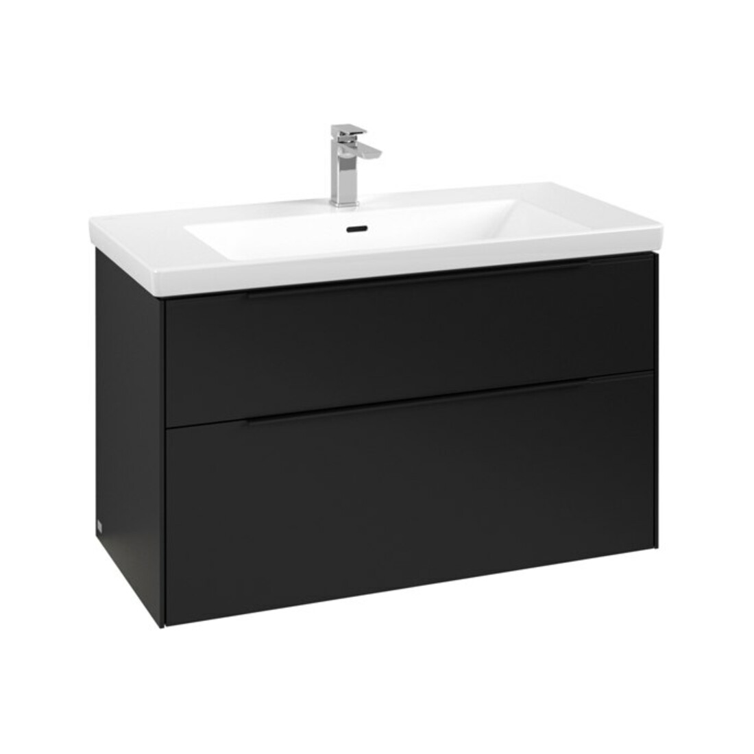 V&B Waschtischunterschrank Subway 3.0 97,3x57,6x47,8cm, m LE/Gr vo b, volc bla