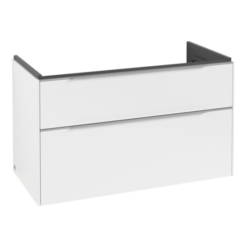 V&B Waschtischunterschrank Subway 3.0 97,3x57,6x47,8cm, m LED/Gr Alu gl, P wh.