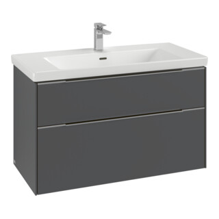 V&B Waschtischunterschrank Subway 3.0 97,3x57,6x47,8cm, o LE/Gr Alu gl, bla Oa