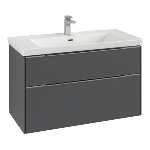 V&B Waschtischunterschrank Subway 3.0 97,3x57,6x47,8cm, o LE/Gr Alu gl, bla Oa