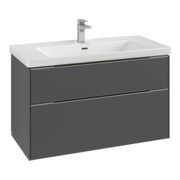 V&B Waschtischunterschrank Subway 3.0 97,3x57,6x47,8cm, o LE/Gr Alu gl, bla Oa