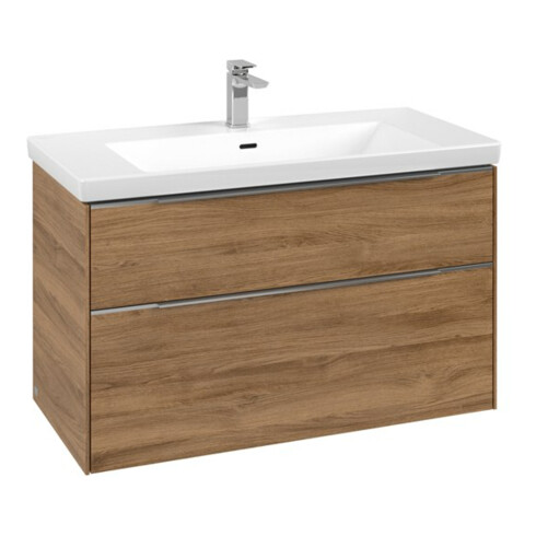 V&B Waschtischunterschrank Subway 3.0 97,3x57,6x47,8cm, o LE/Gr Alu gl, Kan Oa
