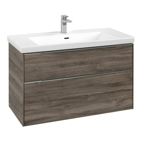 V&B Waschtischunterschrank Subway 3.0 97,3x57,6x47,8cm, o LE/Gr Alu gl, st. Oa
