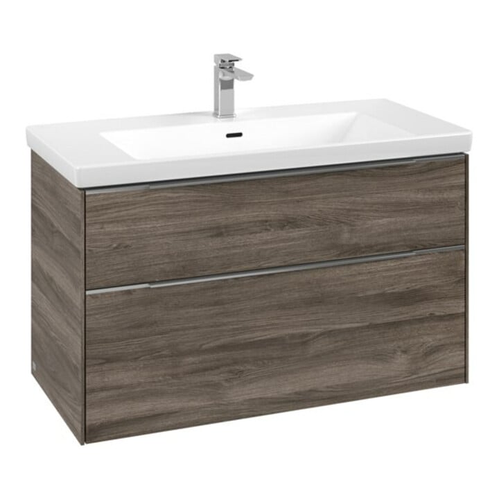 V&B Waschtischunterschrank Subway 3.0 97,3x57,6x47,8cm, o LE/Gr Alu gl, st. Oa