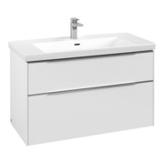 V&B Waschtischunterschrank Subway 3.0 97,3x57,6x47,8cm, o LED/Gr Alu gl, P wh.