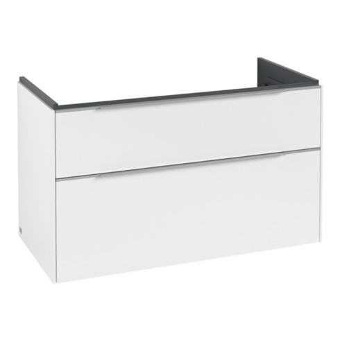 V&B Waschtischunterschrank Subway 3.0 97,3x57,6x47,8cm, o LED/Gr Alu gl, P wh.