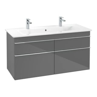 V&B Waschtischunterschrank Venticello 115,3x59x50,2cm, Gr. Chrom, glossy grey