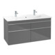 V&B Waschtischunterschrank Venticello 115,3x59x50,2cm, Gr. Chrom, glossy grey-1