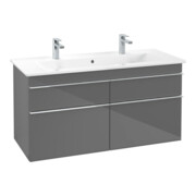 V&B Waschtischunterschrank Venticello 115,3x59x50,2cm, Gr. Chrom, glossy grey