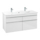 V&B Waschtischunterschrank Venticello 115,3x59x50,2cm, Gr. Chrom, glossy white-3