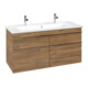 V&B Waschtischunterschrank Venticello 115,3x59x50,2cm, Griff Chrom, kansas oak-1