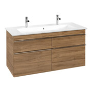 V&B Waschtischunterschrank Venticello 115,3x59x50,2cm, Griff Chrom, kansas oak