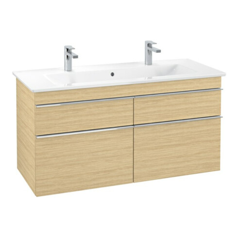 V&B Waschtischunterschrank VENTICELLO 115,3x59x50,2cm, Griff Chrom, nordic oak