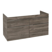 V&B Waschtischunterschrank Venticello 115,3x59x50,2cm, Griff Chrom, stone oak