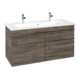 V&B Waschtischunterschrank Venticello 115,3x59x50,2cm, Griff Chrom, stone oak-3