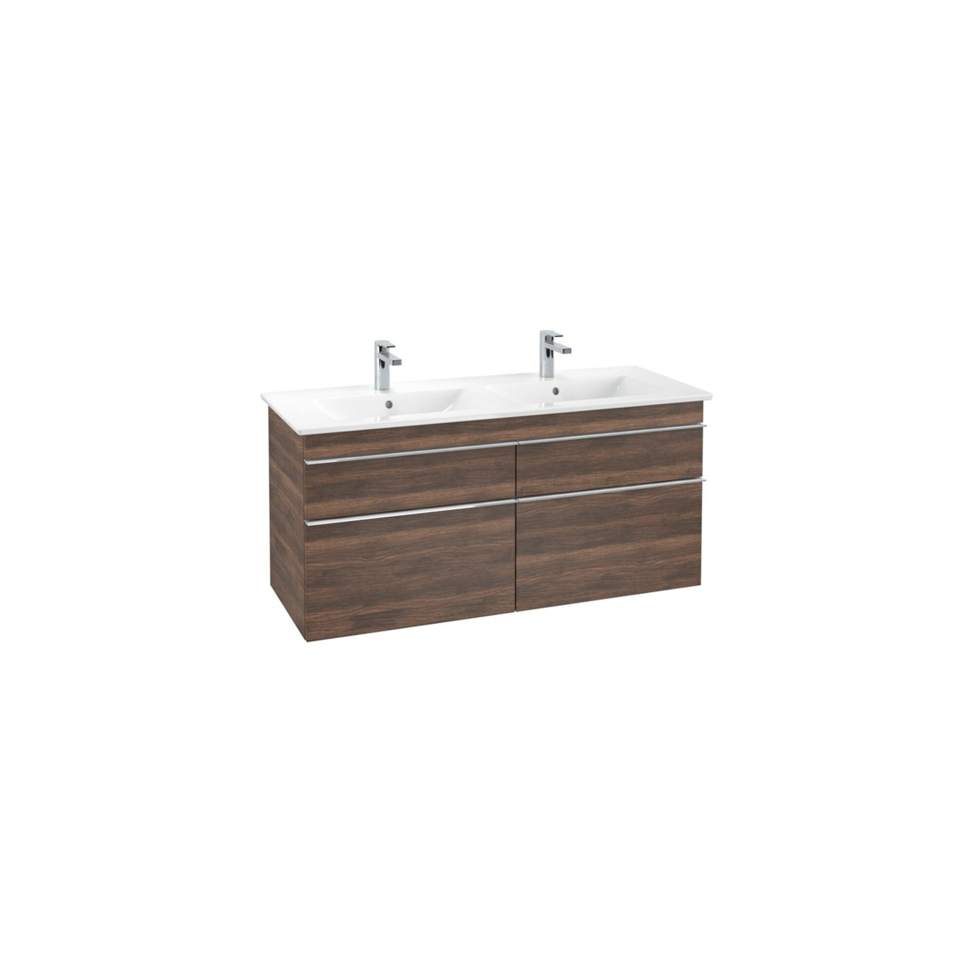 V&B Waschtischunterschrank VENTICELLO 125,3x59x50,2cm, Gr. Chrom, arizona oak ; Villeroy & Boch