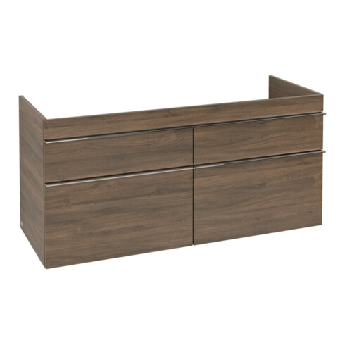 V&B Waschtischunterschrank VENTICELLO 125,3x59x50,2cm, Gr. Chrom, arizona oak