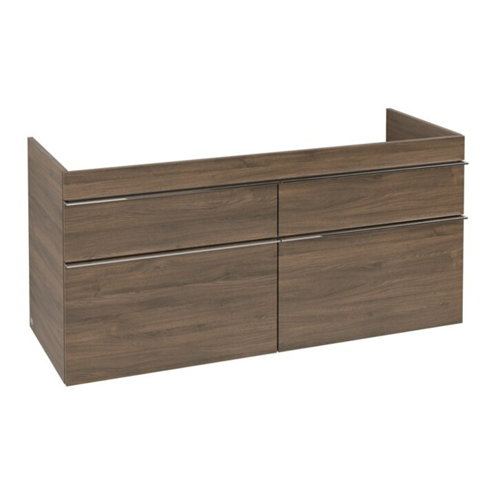 V&B Waschtischunterschrank VENTICELLO 125,3x59x50,2cm, Gr. Chrom, arizona oak