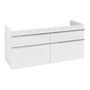 V&B Waschtischunterschrank Venticello 125,3x59x50,2cm, Gr. Chrom, glossy white