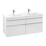 V&B Waschtischunterschrank Venticello 125,3x59x50,2cm, Gr. Chrom, glossy white-3
