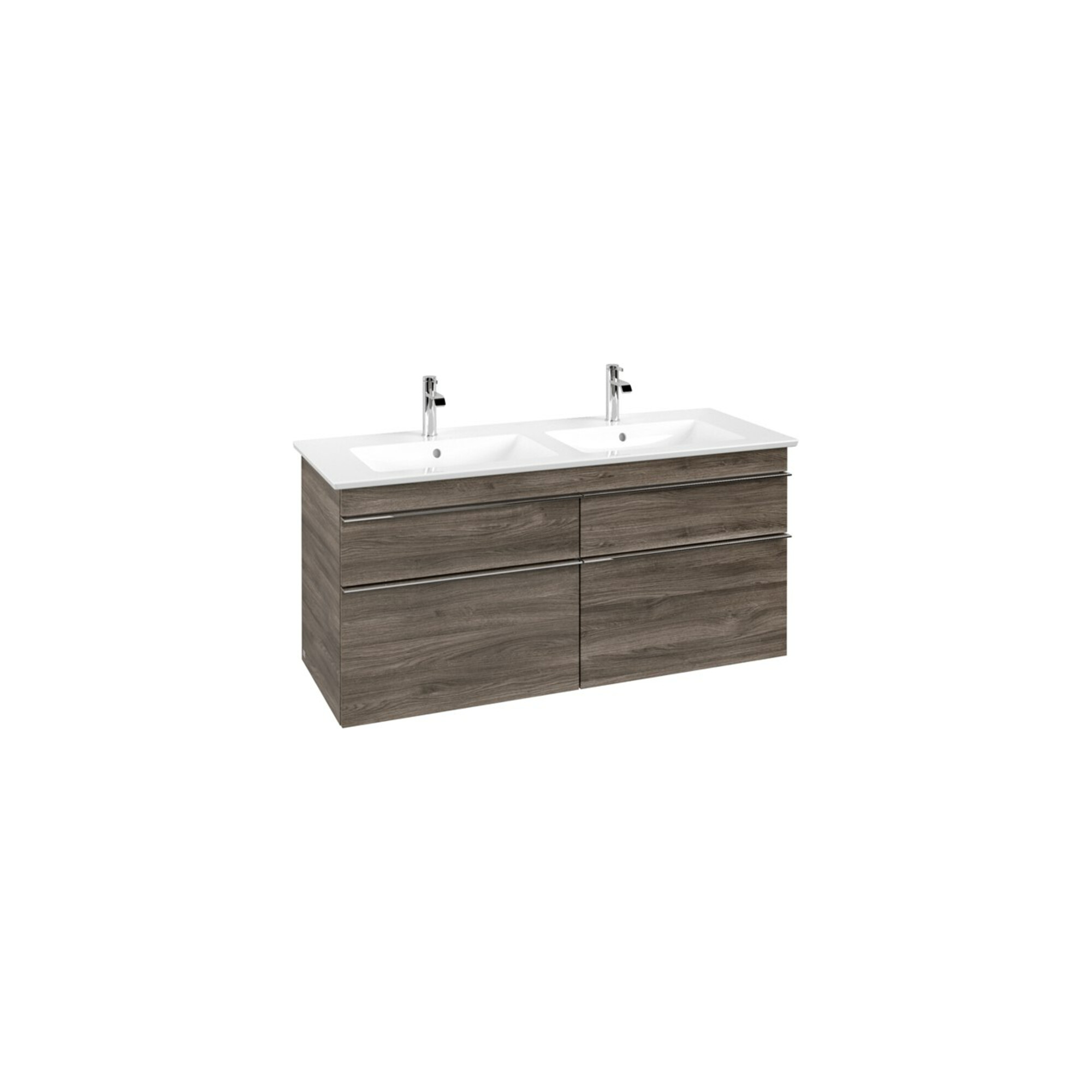 V&B Waschtischunterschrank Venticello 125,3x59x50,2cm, Griff Chrom, stone oak ; Villeroy & Boch