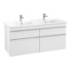 V&B Waschtischunterschrank Venticello 125,3x59x50,2cm, Griff Chrom, white matt-3