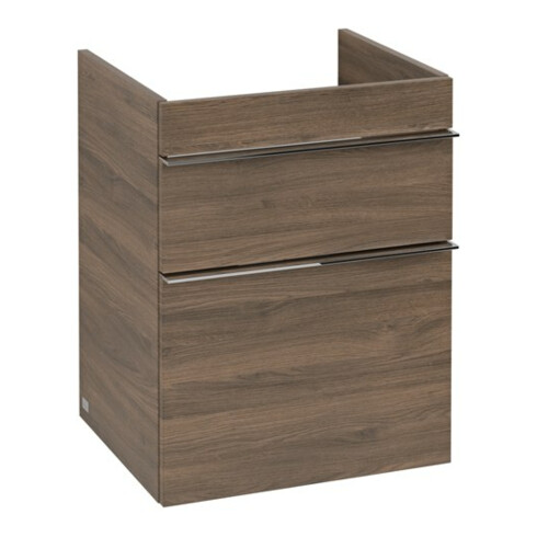 V&B Waschtischunterschrank VENTICELLO 46,6x59x42,5cm, Griff Chrom, arizona oak