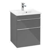 V&B Waschtischunterschrank Venticello 46,6x59x42,5cm, Griff Chrom, glossy grey-3