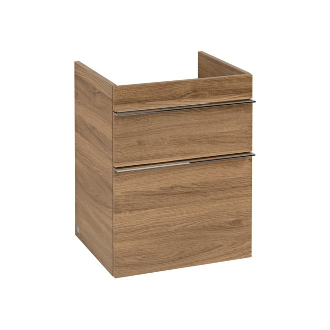 V&B Waschtischunterschrank Venticello 46,6x59x42,5cm, Griff Chrom, kansas oak