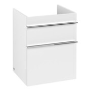 V&B Waschtischunterschrank Venticello 46,6x59x42,5cm, Griff Chrom, white matt