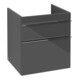 V&B Waschtischunterschrank Venticello 55,3x59x50,2cm, Griff Chrom, glossy grey-1