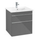 V&B Waschtischunterschrank Venticello 55,3x59x50,2cm, Griff Chrom, glossy grey-3