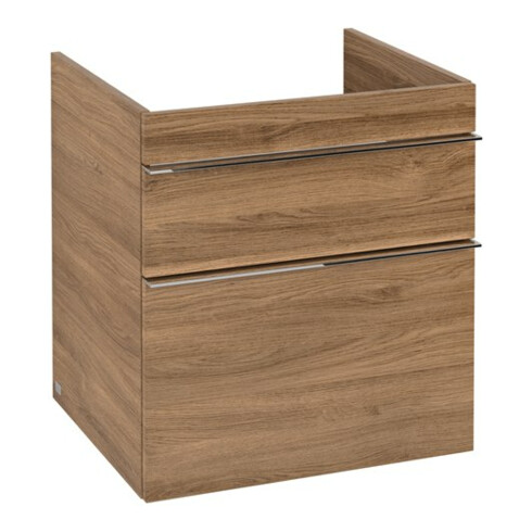 V&B Waschtischunterschrank Venticello 55,3x59x50,2cm, Griff Chrom, kansas oak